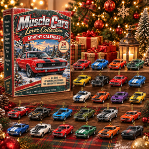 24 Days of Muscle Cars - 2026 Advent Calendar of 24 Acrylic Ornament ba2c401f-2076-42f2-a0b3-fd68135daf5e-1.png