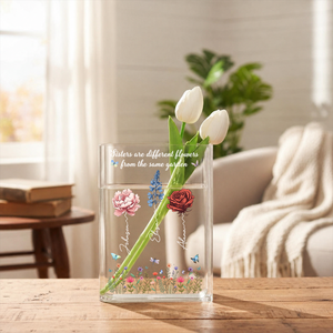 Sisters Are Different Flowers From The Same Garden - Acrylic Book Vase for Flowers, Transparent Flower Vase for Home Decor ba396c22-b805-474e-8014-bd281a0704bc-5.png