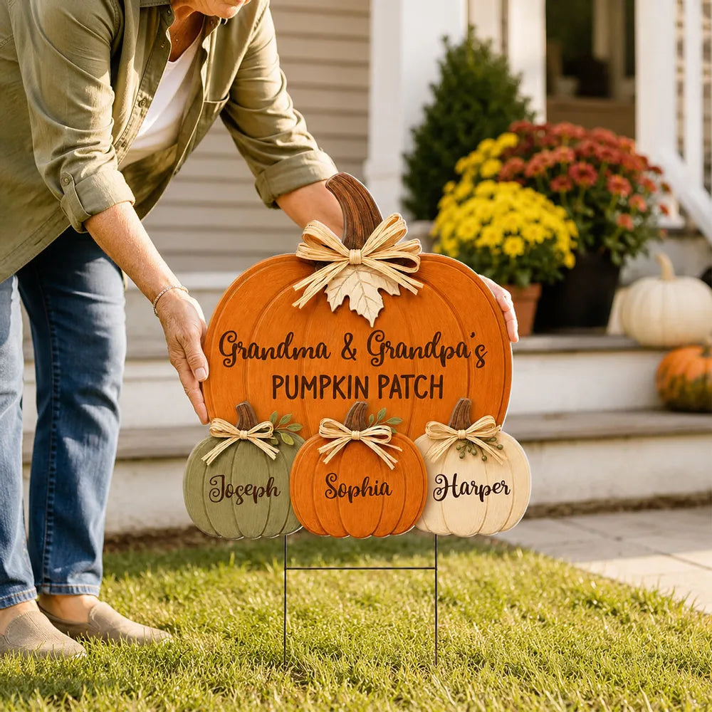 Fall Vibe Grandpa Grandma's Pumpkin Patch - Personalized Yard Sign - Fall Decor For Grandparents ba4af769-4b75-4afc-8bd4-d4cd12f0cef2-6.webp