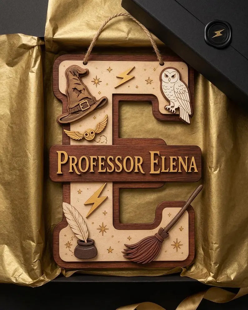 Personalized Wizard Initial Wooden Sign, Custom Teacher Door Hanger, Magical Professor Name Gift ba61c2f0-1841-42cb-addf-f263feb6376f-hrtfhju-7-.webp