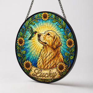 Custom Stained‑Glass Pet Portrait Suncatcher (Photo + Name) - Personalized Suncatcher Stained Glass ba7387b9-7685-44a1-9078-049d5406fa26.jpg