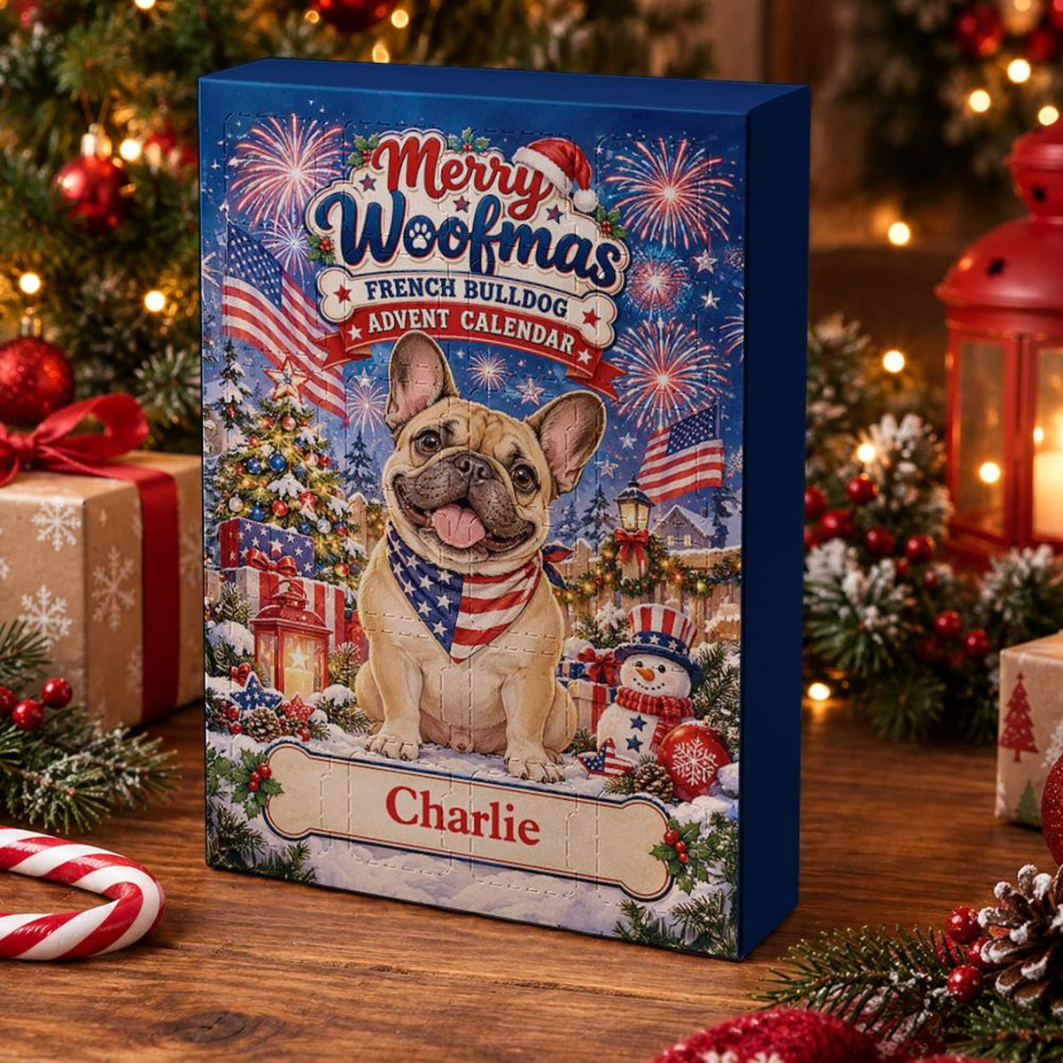 Custom French Bulldog Advent Calendar 24 Charms, Personalized Frenchie Dog Xmas Countdown Box, Patriotic Pet Lover Present ba773745-0eac-45cf-9e36-bd0e2adbe796-il_1588xN.8647434457_46d1.jpg