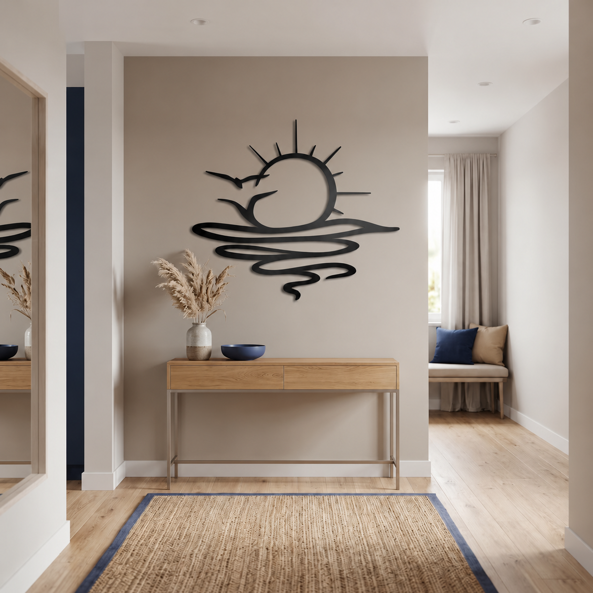 Sunrise and Ocean Metal Wall Art, Beach House Art, Coastal Sunset Patio Decor, Sun and Wave Metal Art, Boho Sunrise Silhouette ba88d0fc-1ecb-4d7f-95a1-19cae1691f8b-Chim-bi-n-n-i-li-n-ng-s-ng-5.png