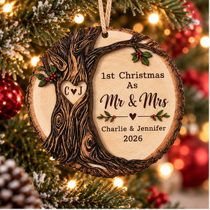 Personalized 1st Christmas as Mr & Mrs Ornament 2026 – Custom Couple Names & Initials Wooden Newlywed Christmas Gift ba928ed1-ece6-4c17-a912-e313a15551eb-mr_mrs_tree_mockup.png