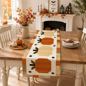 Pumpkin Table Runner, Fall Harvest Autumn Thanksgiving Decor ba934f1e-95ec-4fd1-adf9-c10fcf720182-2.jpg