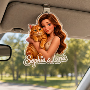 Custom Pet Cartoon Car Visor Clip – Photo to Art with Name - Personalized Car Visor Clip ba99c181-e684-4694-bfa3-13b40255f0f4.jpg
