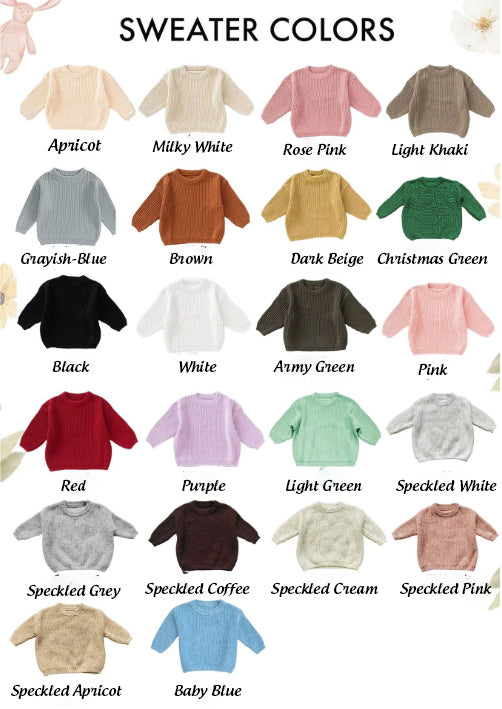 Custom Embroidered Baby Name Sweater: Personalized Baby Jumper for New Born or Toddlers