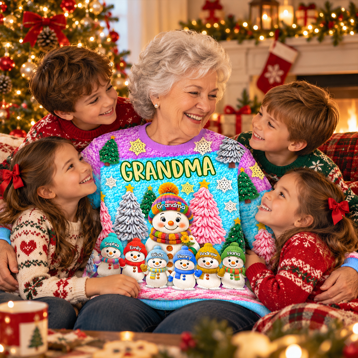Grandma Christmas Tree Knitting Effect - Personalized 3D Sweatshirt - Christmas Gift For Grandma bac80d0d-60f4-4921-b61f-a1c12aaf7425-MOCKUP-5.png