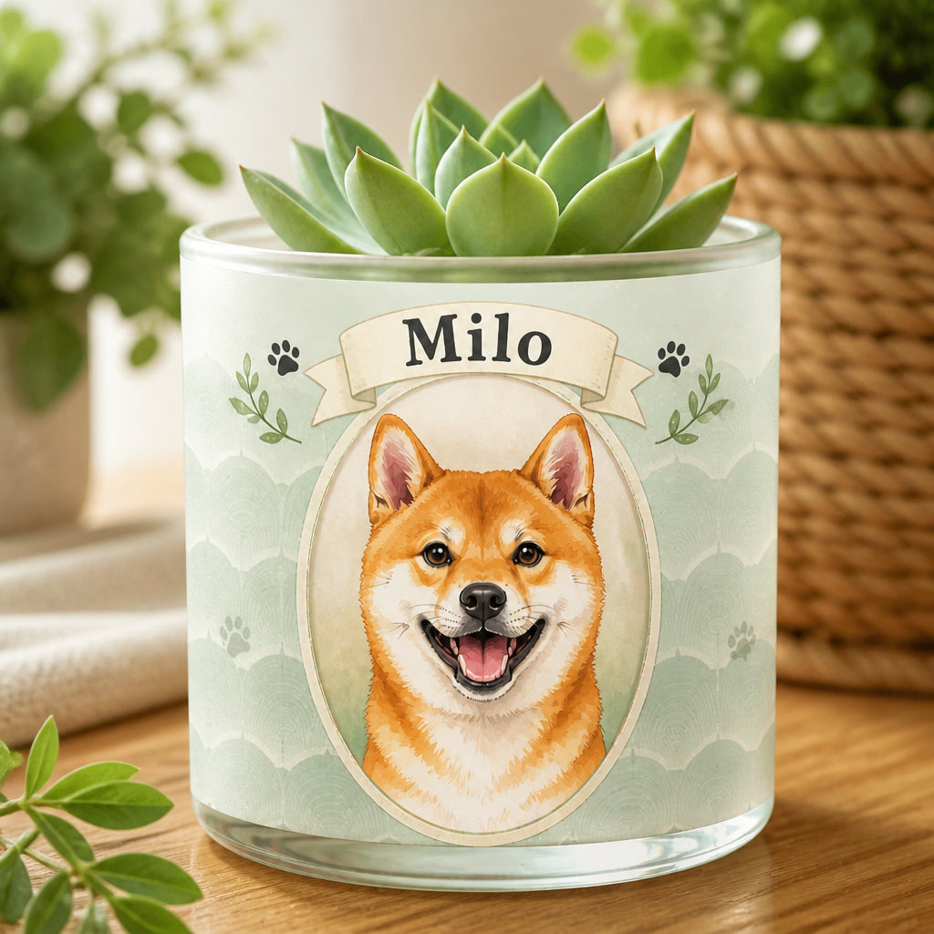 Scalloped Cameo Pet Portrait Planter - Personalized Mini Glass Plant Pot bad0bfca-6faa-4449-848e-1d12fdf51ba9.jpg