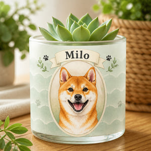 Scalloped Cameo Pet Portrait Planter - Personalized Mini Glass Plant Pot bad0bfca-6faa-4449-848e-1d12fdf51ba9.jpg