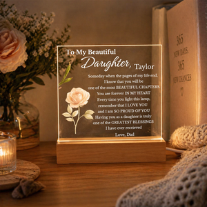 Personalized My Beautiful Daughter Acrylic Sign for daughter from father or mother, from mom or dad, Gift for Daughter