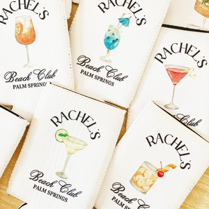 Personalized Coastal Cocktail Can Cooler, Custom Can Cooler, Beach Bachelorette Party, Palm Springs, Custom Party Favors