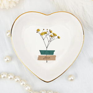 Bloom Where You Are Planted - Personalized Jewelry Plate - Gift For Sister, Sibling, Bestie