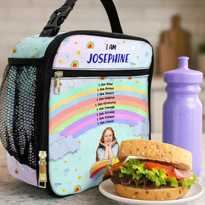 Daily Affirmations Custom Photo - Personalized Lunch Bag - Gift For Kids, Back To School Gift