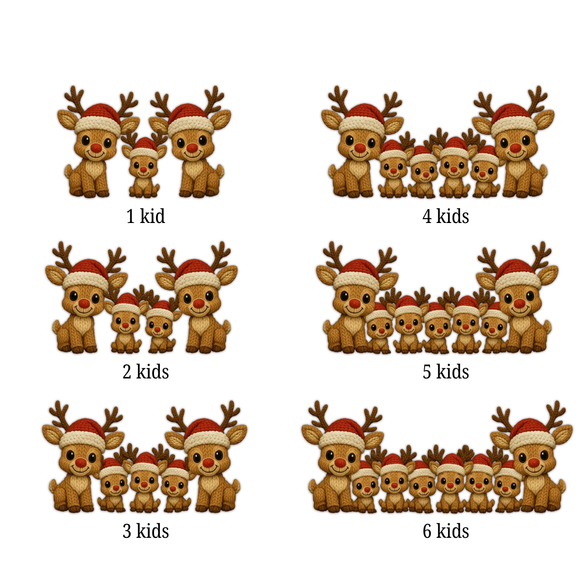 Grandma Grandpa Reindeers Crochet Faux Yarn Texture - Personalized Doormat - Christmas Decoration, Gift For Grandparents