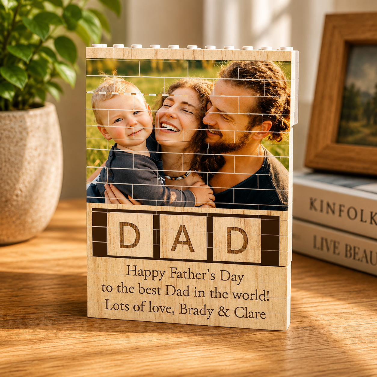 Photo Puzzle Building Custom Picture Brick Brick Puzzles For Dad, Personalised Photo Building Block Birthday Gift, Fathers Day Gift