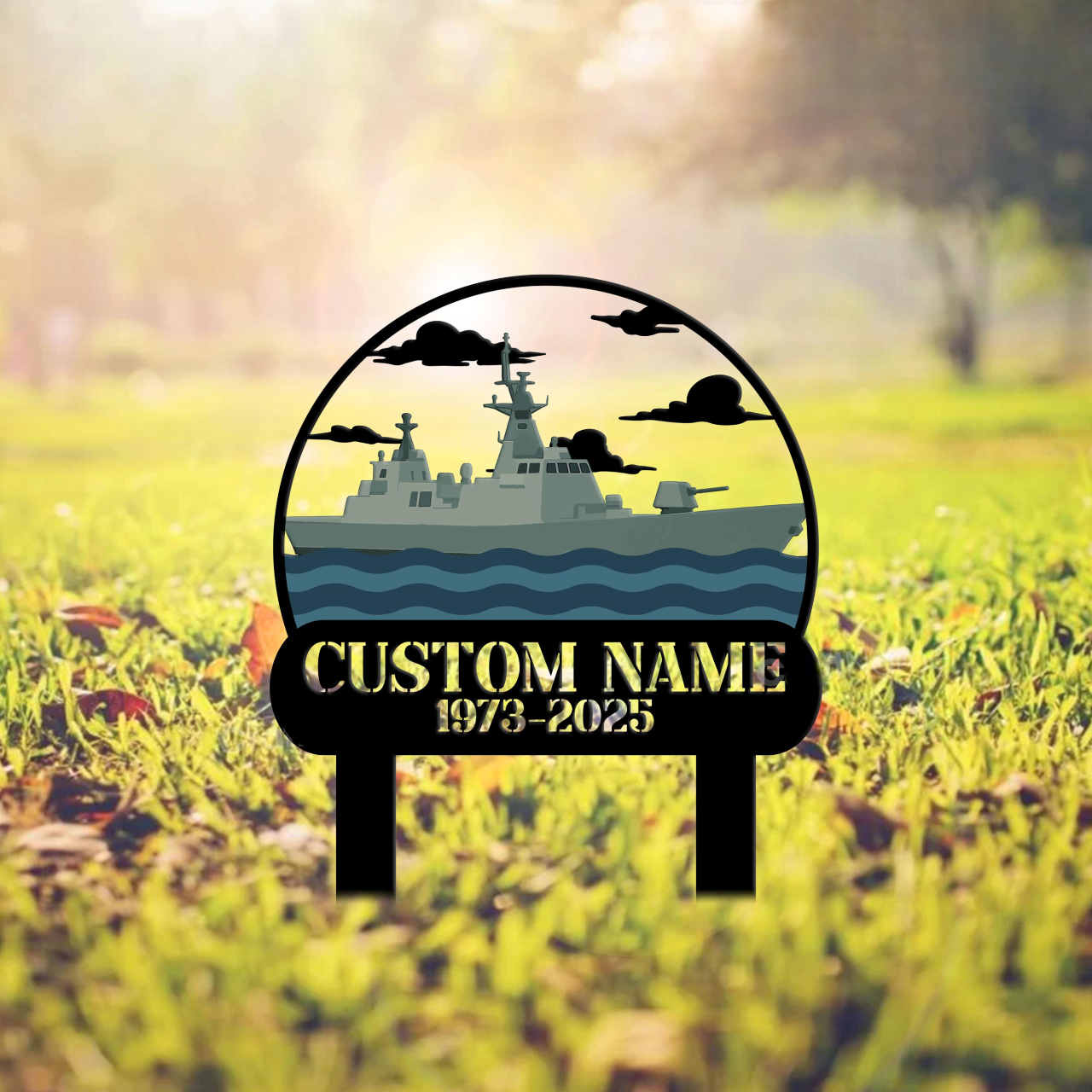 Custom Metal Plaque for Veteran Remembrance, Veteran Memorial Garden Stake, Cemetery Stake, Remembrance Gifts, Outdoor Metal Stake