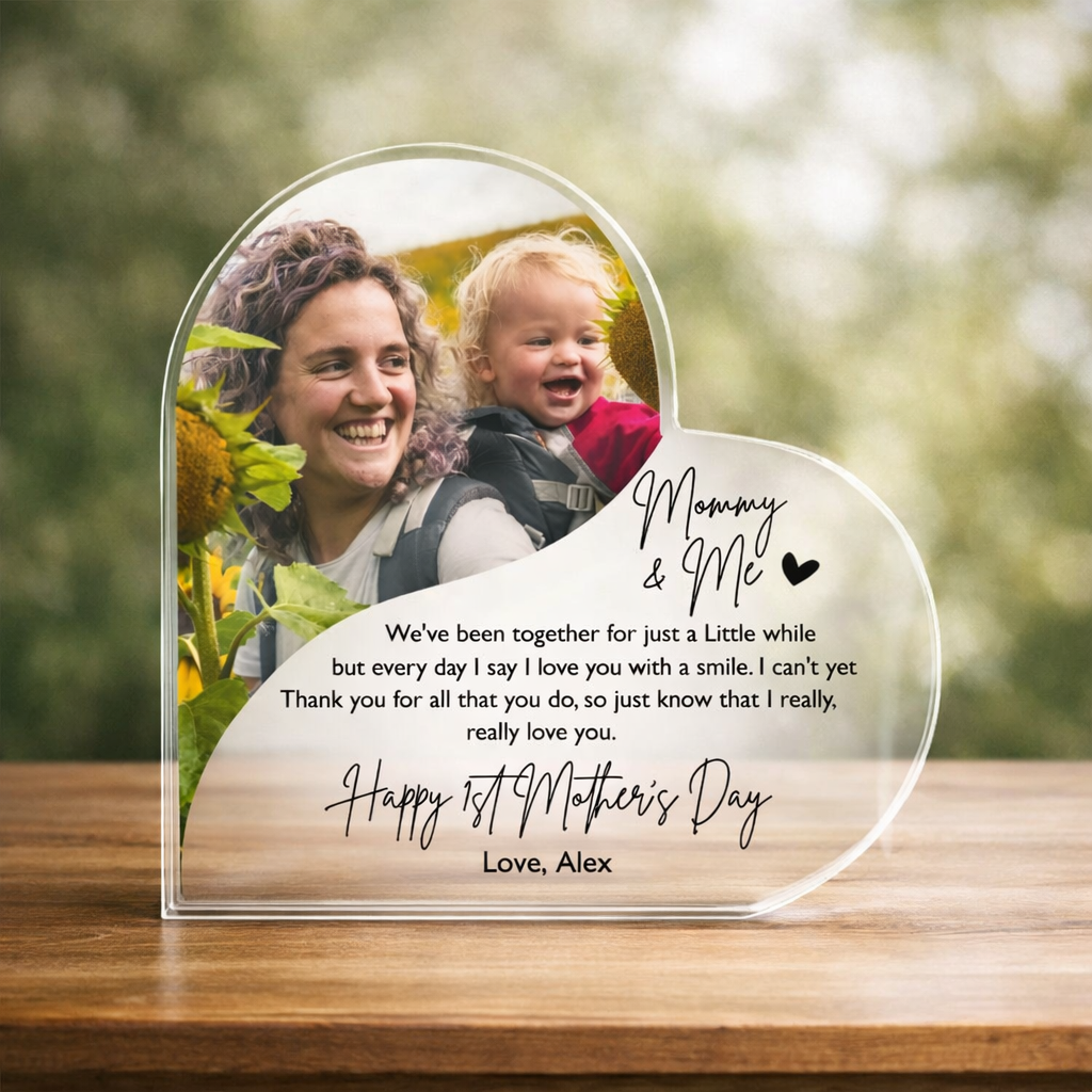 Happy 1st Mother's Day - Personalized Acrylic Plaque - Gift For New Mom
