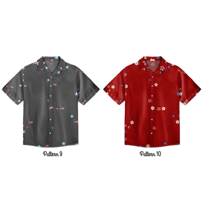Custom Photo Stars & Stripes Best Dad Mom Grandpa Grandma Ever - Personalized Hawaiian Shirt - Gift For Dad Grandpa, Father's Day Gift