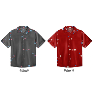 Custom Photo Stars & Stripes Best Dad Mom Grandpa Grandma Ever - Personalized Hawaiian Shirt - Gift For Dad Grandpa, Father's Day Gift