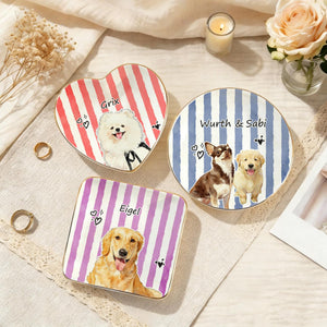 Custom Pet Jewelry Dish, Custom Dog Cat Memorial Portrait Ring Dish, Gift for Pet Owner