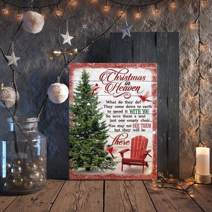 Christmas in Heaven Sign, Christmas Memorial Canvas, In Loving Memory Sign, Remembrance Sign
