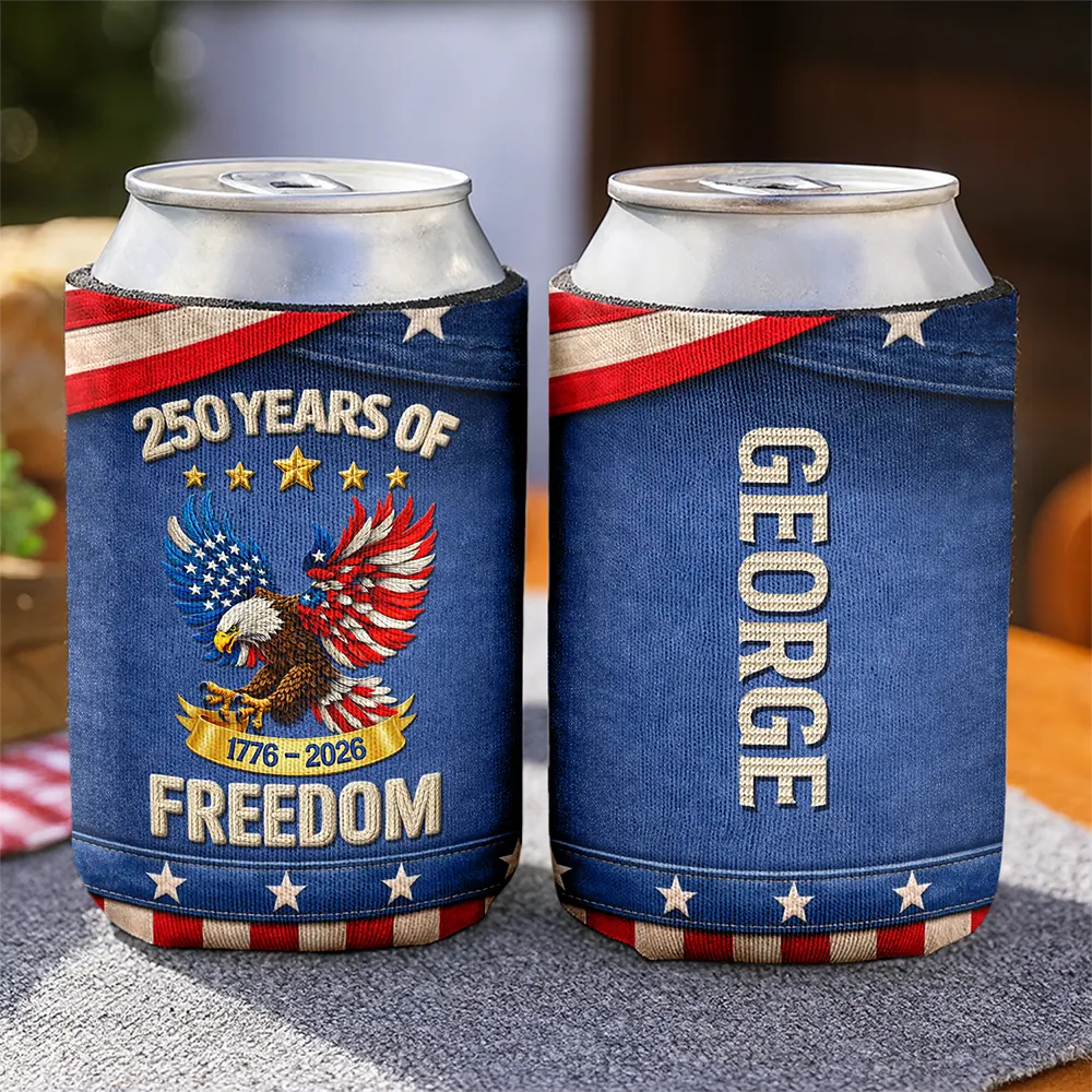 America 250 Years Of Freedom - Personalized UV Printed Cup Cover - Patriotic Gift, 4th Of July, 250th Anniversary Gift