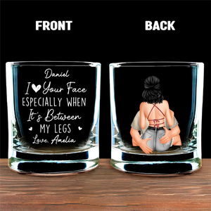 I Really Love Your Face - Personalized Whiskey Glass - Anniversary Gift, Valentine's Day Gift For Couple