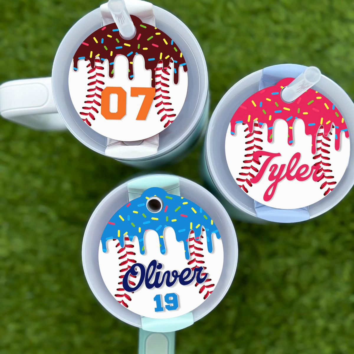 Personalized Baseball Lovers Gifts, Custom The Drip Baseball Tumbler Name Plate, Gift For Baseball Mom