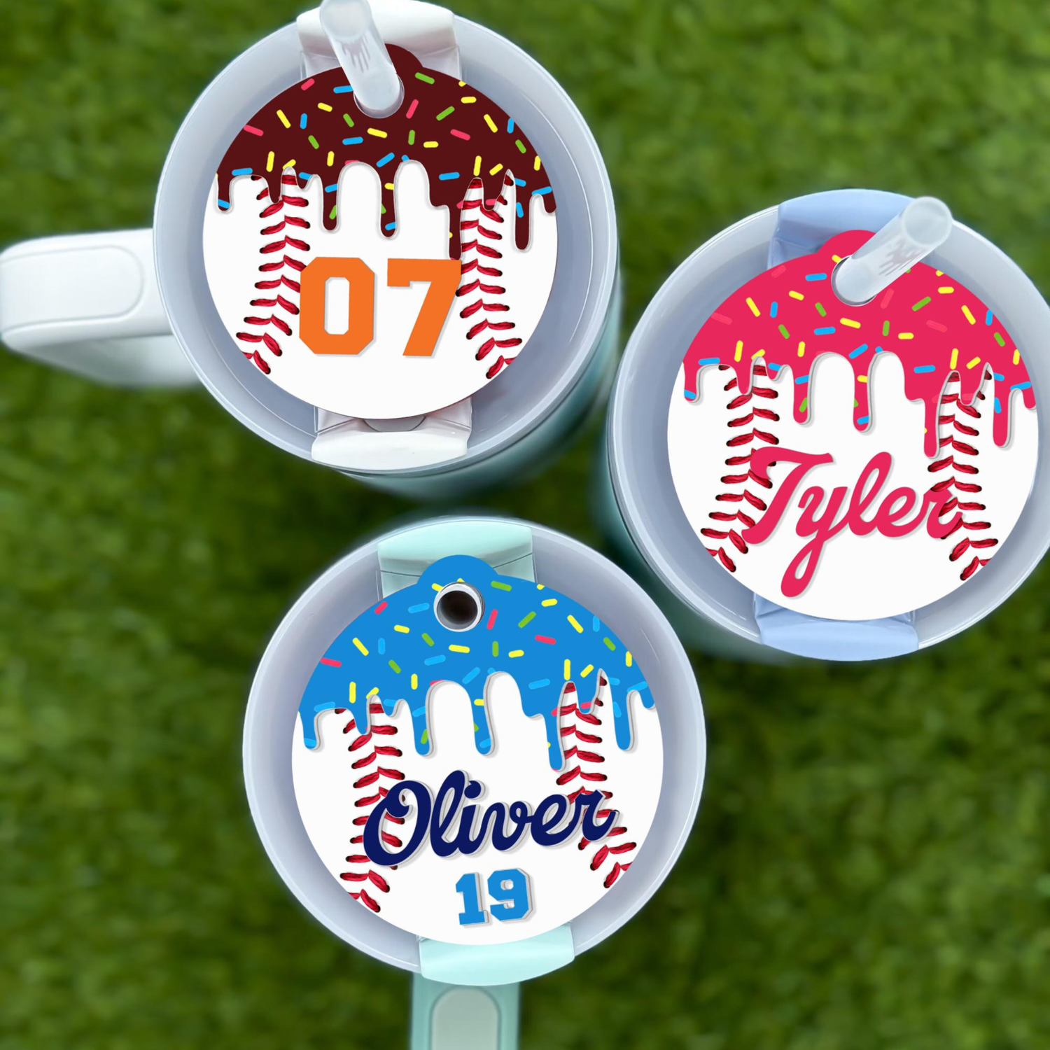 Personalized Baseball Lovers Gifts, Custom The Drip Baseball Tumbler Name Plate, Gift For Baseball Mom