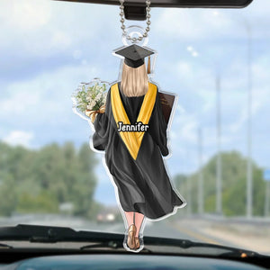 Greater Things Are Waiting - Personalized Car Ornament - Graduation Gift For Daughter