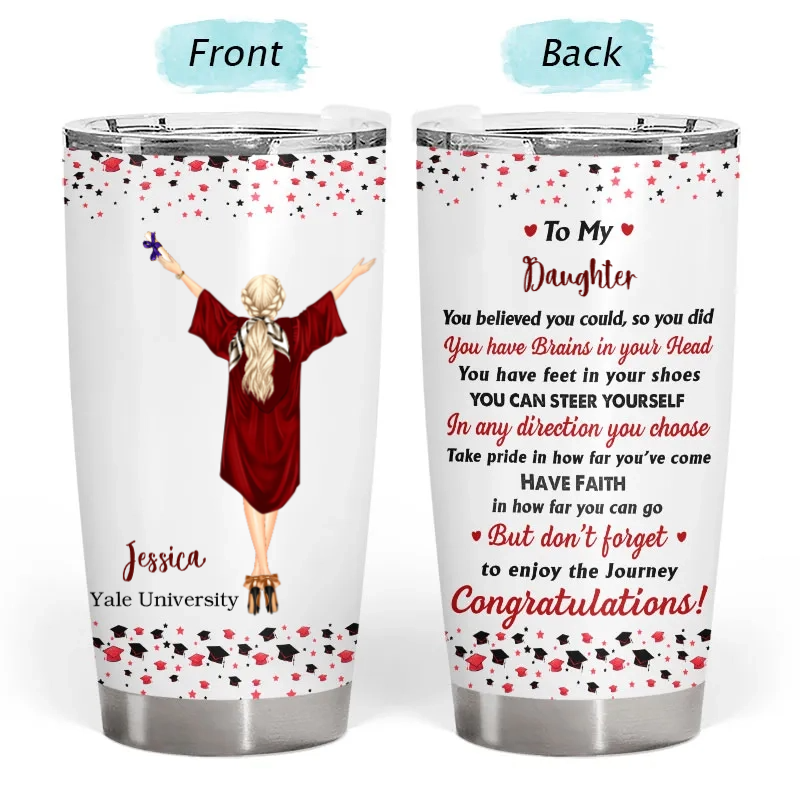 You Believed You Could So You Did - Personalized Tumbler - Graduation Gift For Son, Daughter