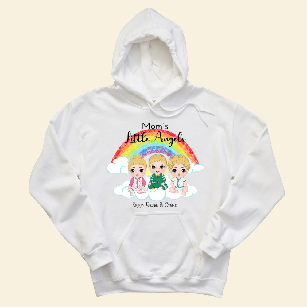 Mom's Little Prince & Princess - Personalized Hoodie - Gift For New Mom