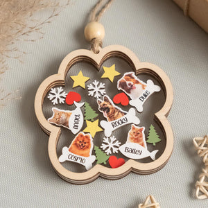 Custom Your Pet's Photo - Personalized 4D Shaker Ornament - Christmas Gift For Pet Lovers
