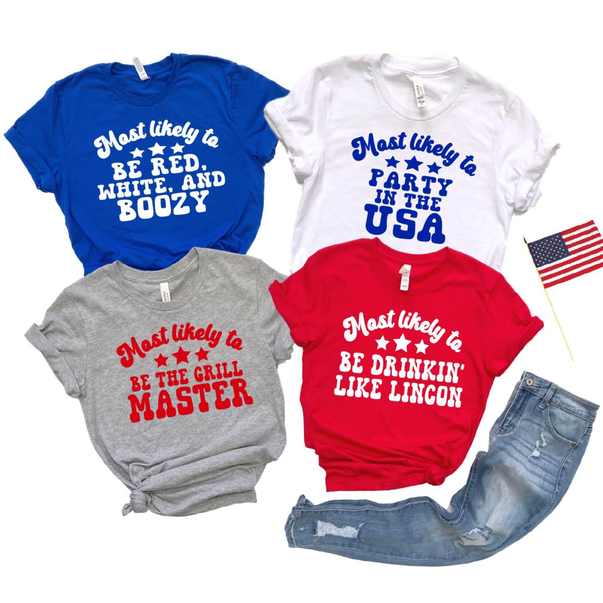 4th Of July Family Match Shirt Funny Patriotic Shirt Fourth Of July Shirt Most Likely To 4th July Friend Match Shirt Custom Fourth Of July