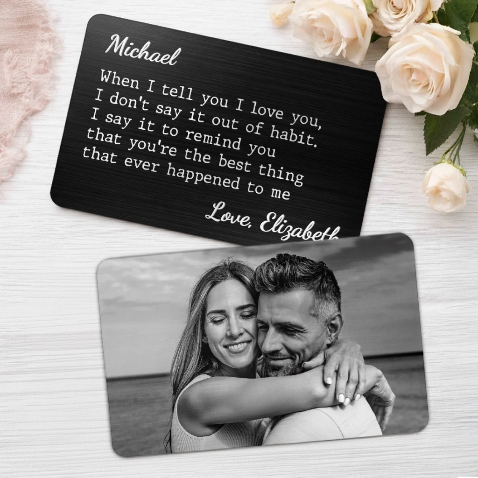 When I Tell You I Love You - Personalized Wallet Insert Card - Anniversary Gift, Valentine's Day Gift For Couple