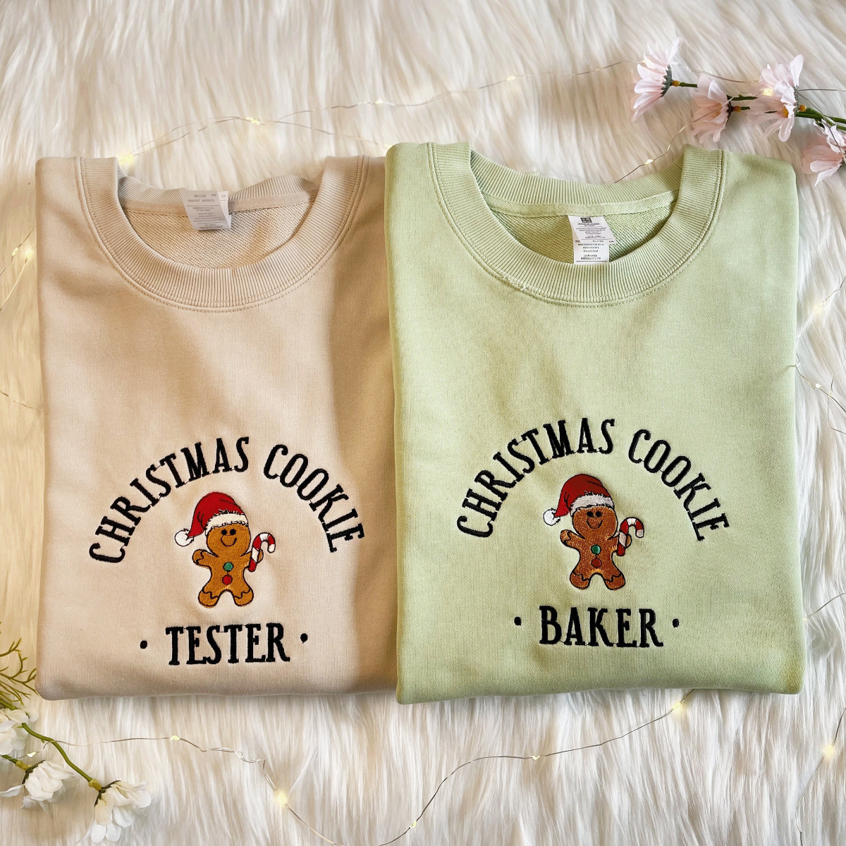 Christmas Cookie Baker Tester Embroidered Sweatshirt Christmas Gift For Couple