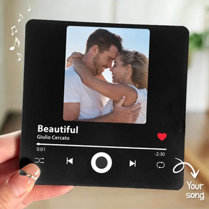 Custom your photo & music favorite song, Personalized Musis Fridge Magnet, Gift For Family, Couples, Friends