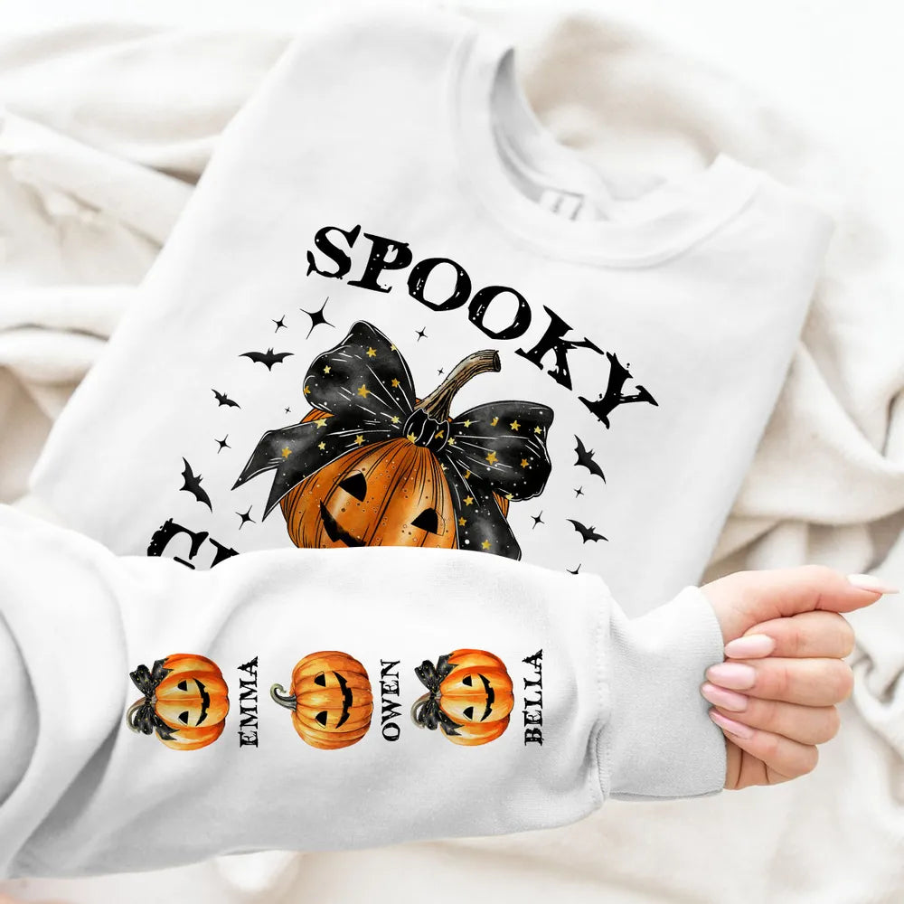 Spooky Grandma Halloween Pumpkin - Personalized Sweatshirt - Halloween Gift For Grandma
