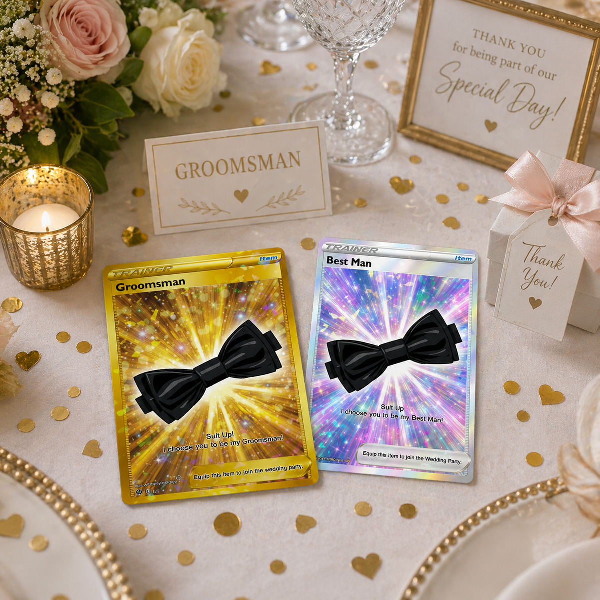 Groomsman PKM Card, Best Man PKM Card, Custom PKM Card, Groomsman I choose you card, PKM Wedding Party Gift, Officiant