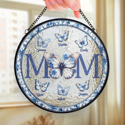 Mom Your Love Like A Butterfly - Personalized Suncatcher Stained Glass - Gift For Daughter On Mother's Day