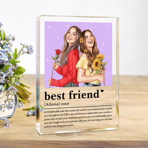 Personalised Best Friend Photo Brick Block, Custom Photo Acrylic Block, Birthday Bestie Gift, Friendship Building Block