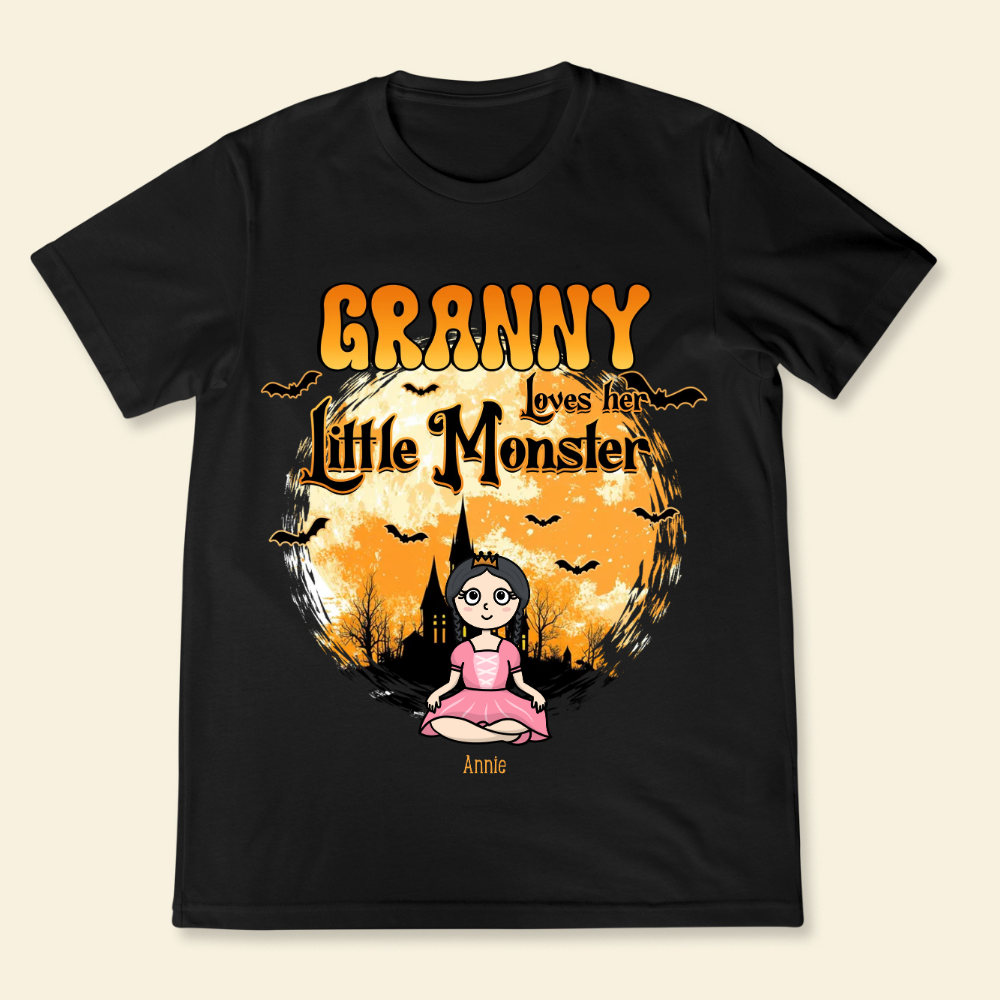 Grandma Loves Her Little Monsters - Personalized Shirt - Halloween Gift For Grandma, Nana