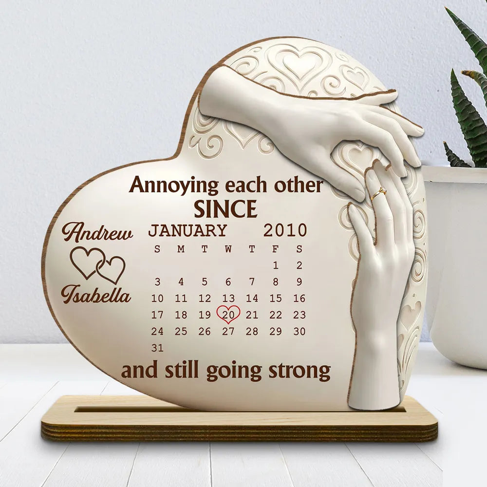 A Date To Remember - Personalized Wooden Plaque - Wedding, Anniversary Gift For Couple