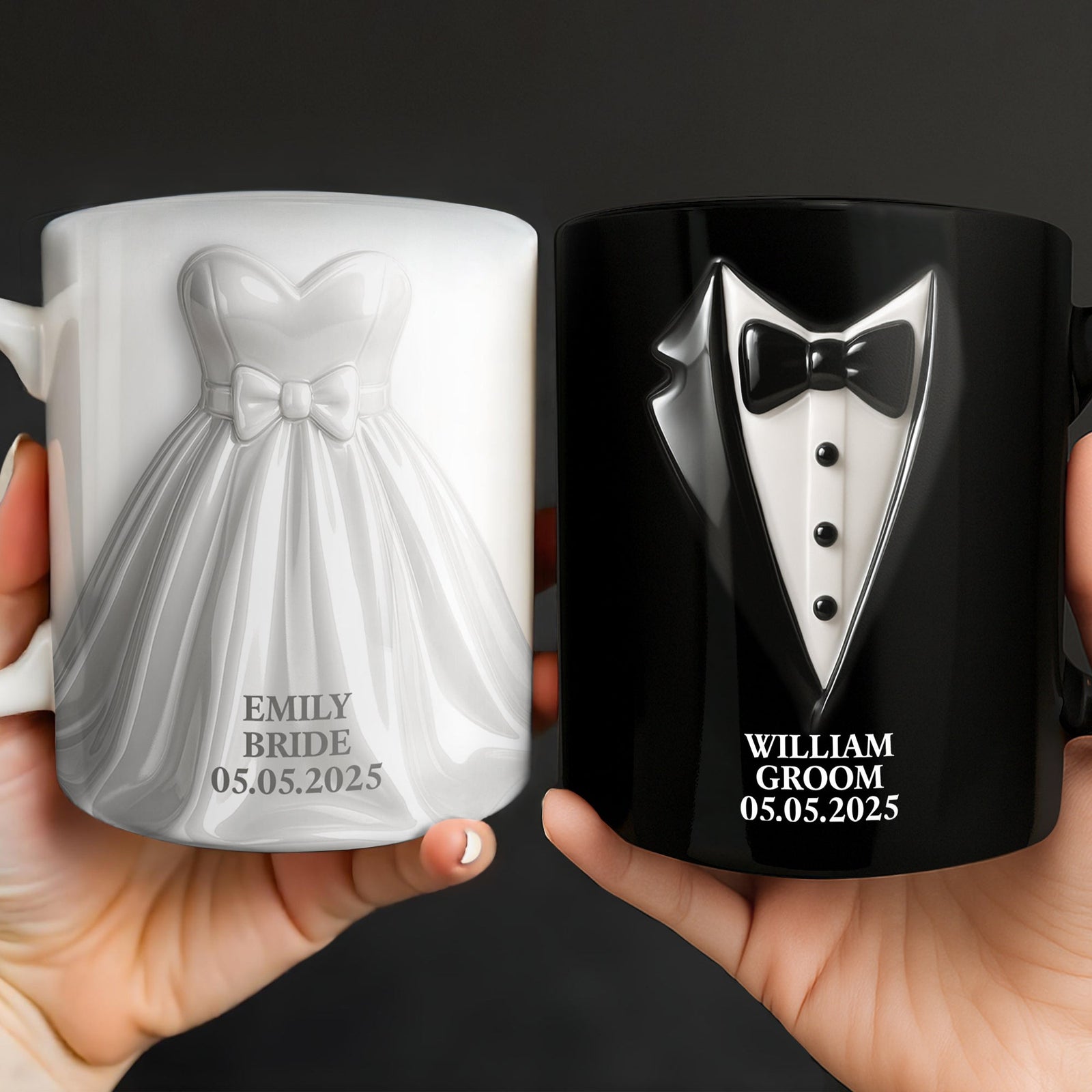 Bride & Groom Celebrate Special Day - Personalized Mug - Wedding Gift, Valentine's Day Gift For Couple
