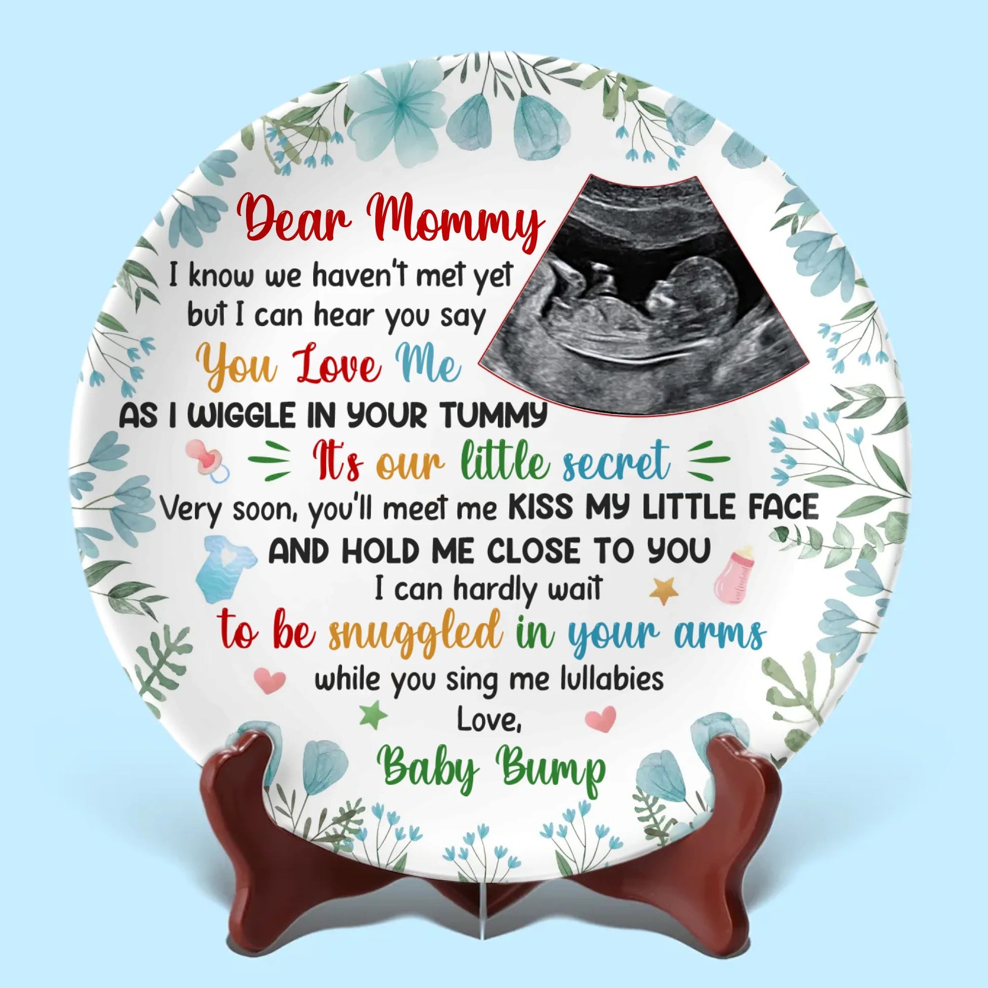 Our Greatest Blessing Is On The Way - Personalized Ceramic Plate - Mother's Day, Baby Shower Gift, Gift For First Mom