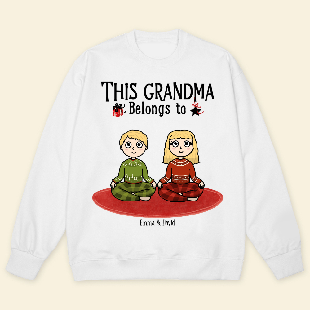 This Grandma Belong To Grandkids - Personalized Sweatshirt - Gift For Grandma, Grandpa, Christmas Gift