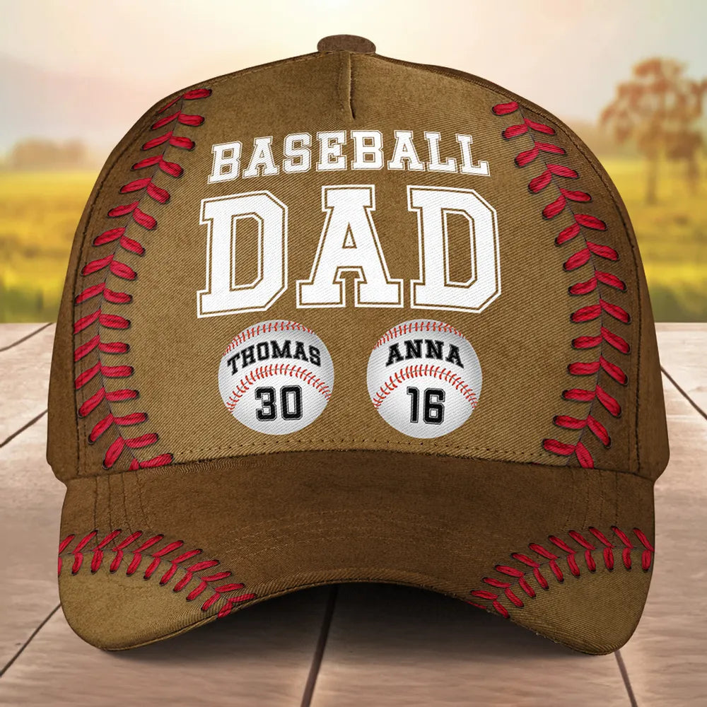 Baseball Dad - Personalized Classic Cap - Gift For Dad, Baseball Fan Daddy, Father's Day Gift