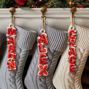Custom Santa Suit Letter Ornament, The Claus Family Essentials, Christmas Gift For Family