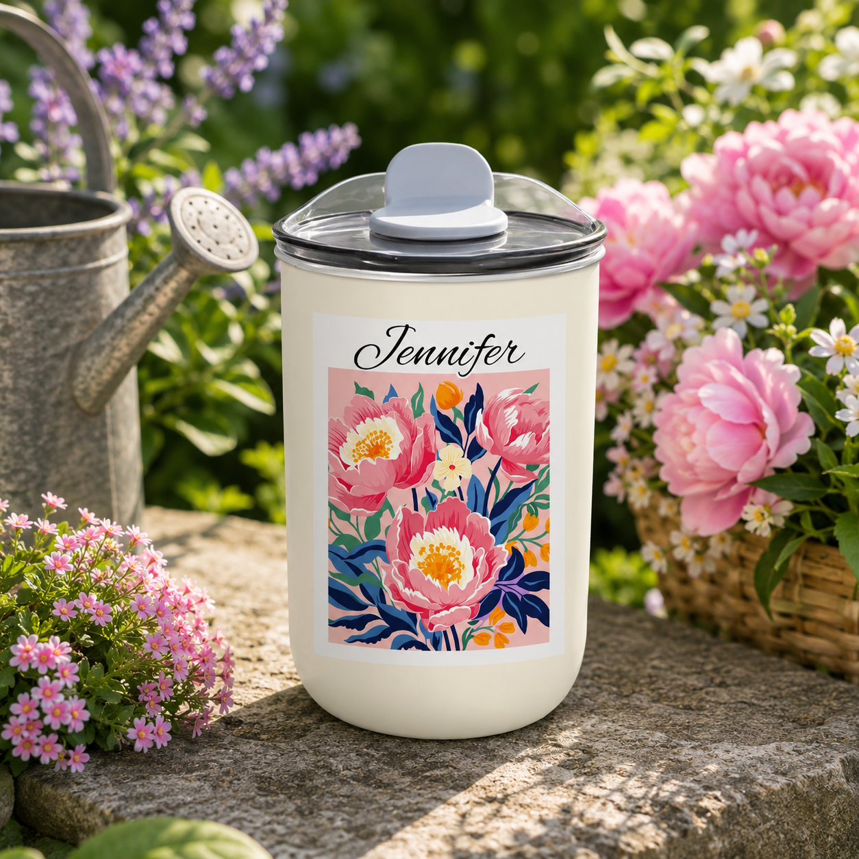 Retro Custom Birth Month Flower - Personalized Tumbler 10oz - Gift For Sisters, Gift For Besties